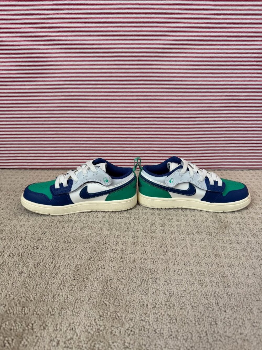 Nike Air Jordan 1 Low Kids Boys 1Y Green Navy